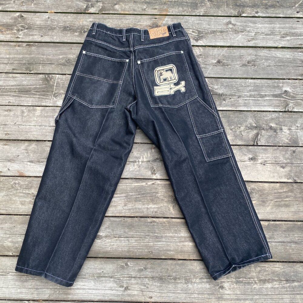 Vintage Vintage 90s Y2K EXCO Bulldog Embroidered Jeans Size 32 Size US 32 / EU 48 - 5 Thumbnail