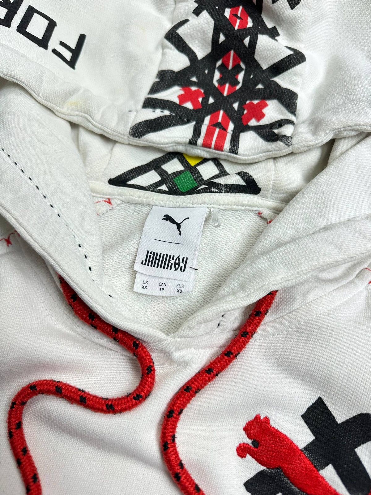 Puma Puma x Jahnkoy Y2K Grunge Hoodie Rare XS Size US XS / EU 42 / 0 - 6 Thumbnail