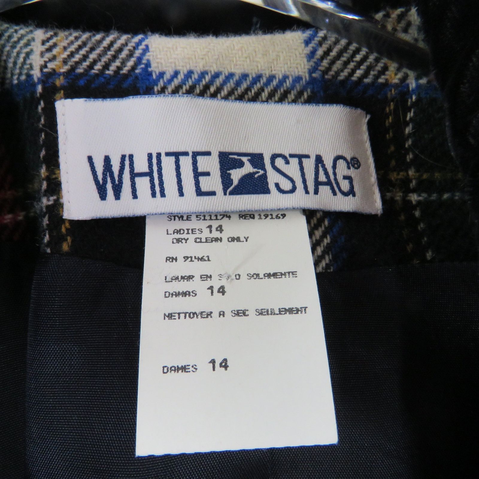 Vintage 90s White Stag Vintage Black & Red Plaid Wool Blazer XL Size XL / US 12-14 / IT 48-50 - 4 Thumbnail