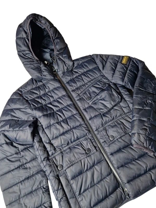 Barbour Barbour International Navy Hooded Quilted Jacket (Size S) Size US S / EU 44-46 / 1 - 2 Thumbnail