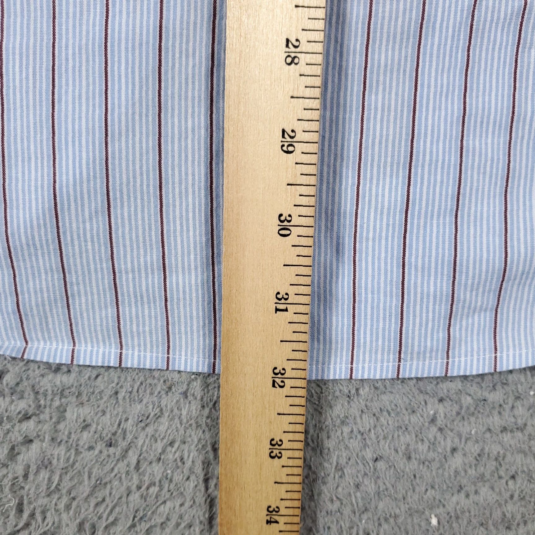 Nautica Nautica Shirt Mens Size 17 Blue Striped Dress Shirt Button Up Long Sleeve Size 46R - 4 Thumbnail