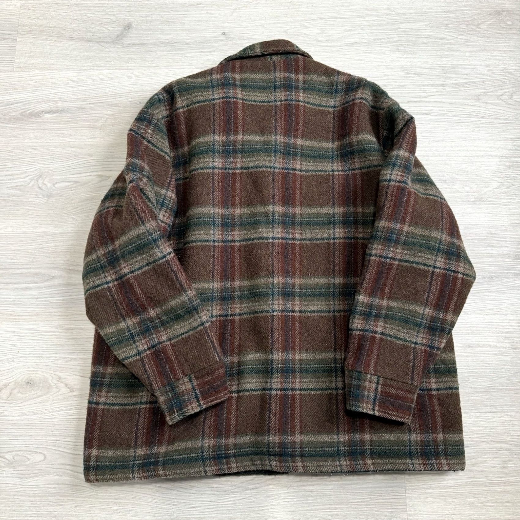 Vintage VINTAGE Woolrich Jacket Shacket Plaid Sherpa L Brown Green Button Up 90s Mens M L Size US L / EU 52-54 / 3 - 4 Thumbnail