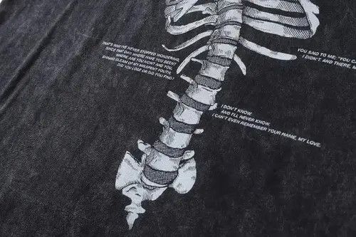 Japanese Brand Streetwear Men Skeleton Oversized Printed Vintage T-Shirt Size US M / EU 48-50 / 2 - 5 Thumbnail