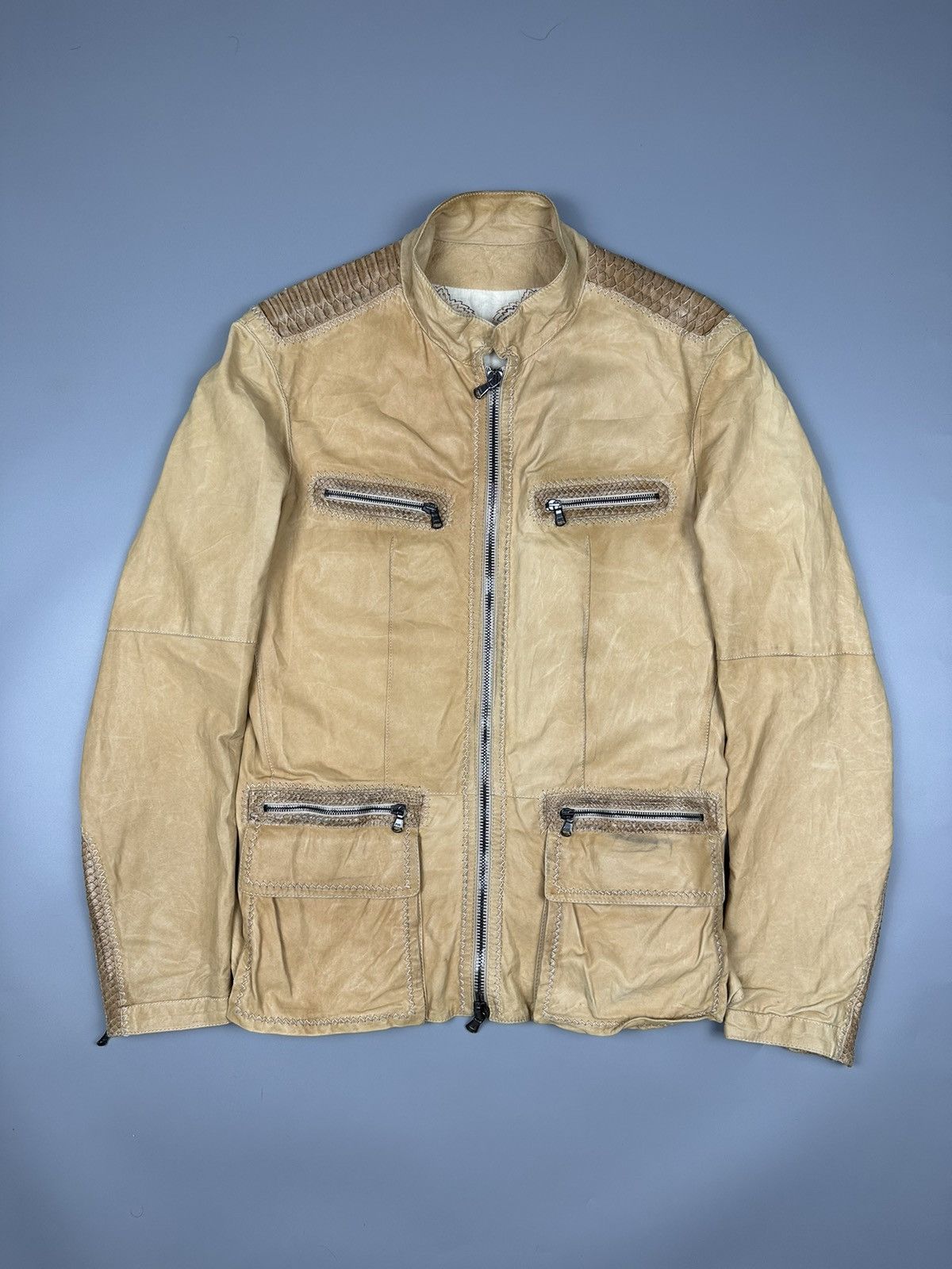 Genuine Leather 🔥Rare🔥Vintage LCR Snake Skin Leather Jacket Size US M / EU 48-50 / 2 - 1 Thumbnail