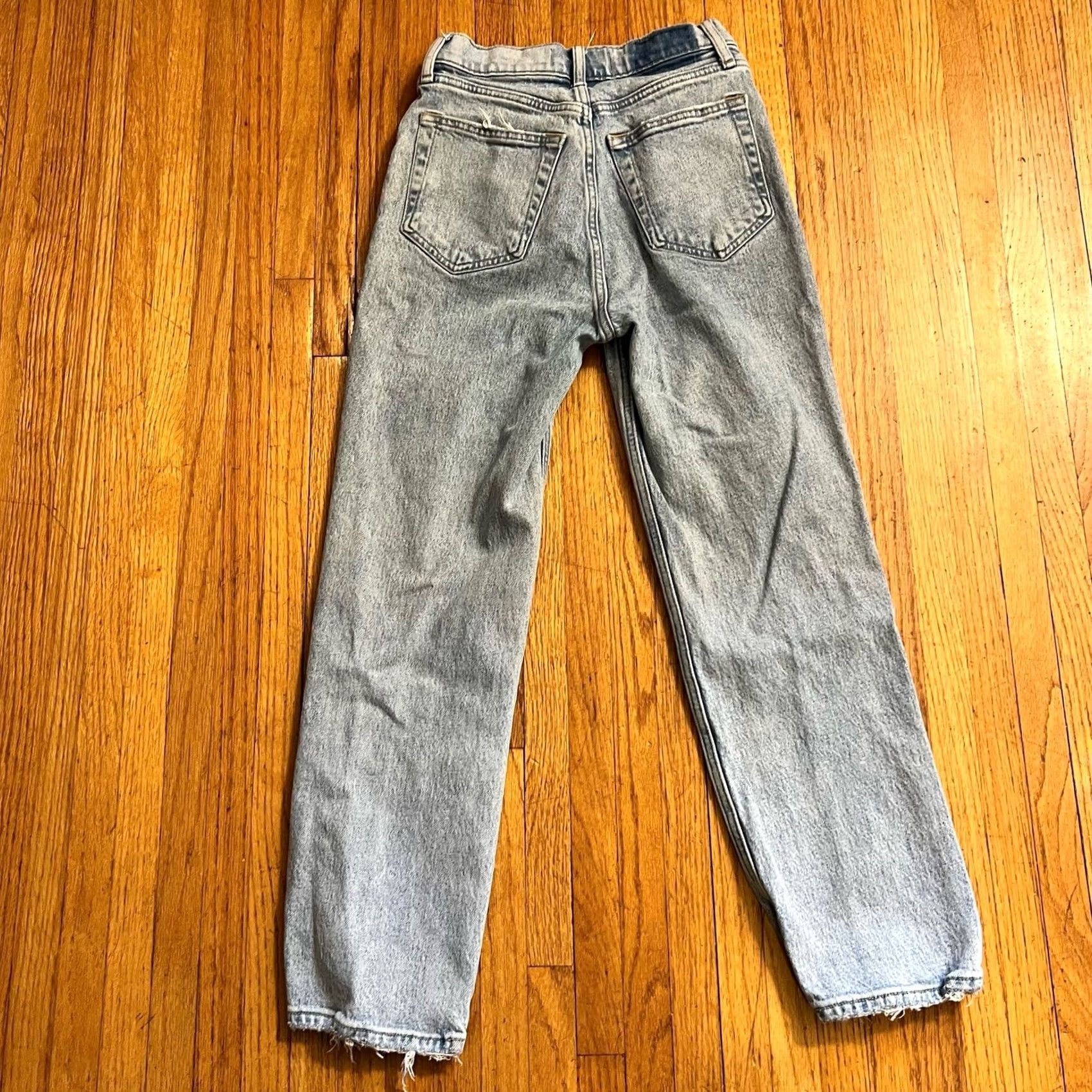 Abercrombie & Fitch Abercrombie & Fitch Jeans Womens 26 Regular Blue 90s Straight High Rise Criss Cross Jeans Womens 26 Blue 90s Straight High Rise Criss Cross Size 26" / US 2 / IT 38 - 4 Thumbnail