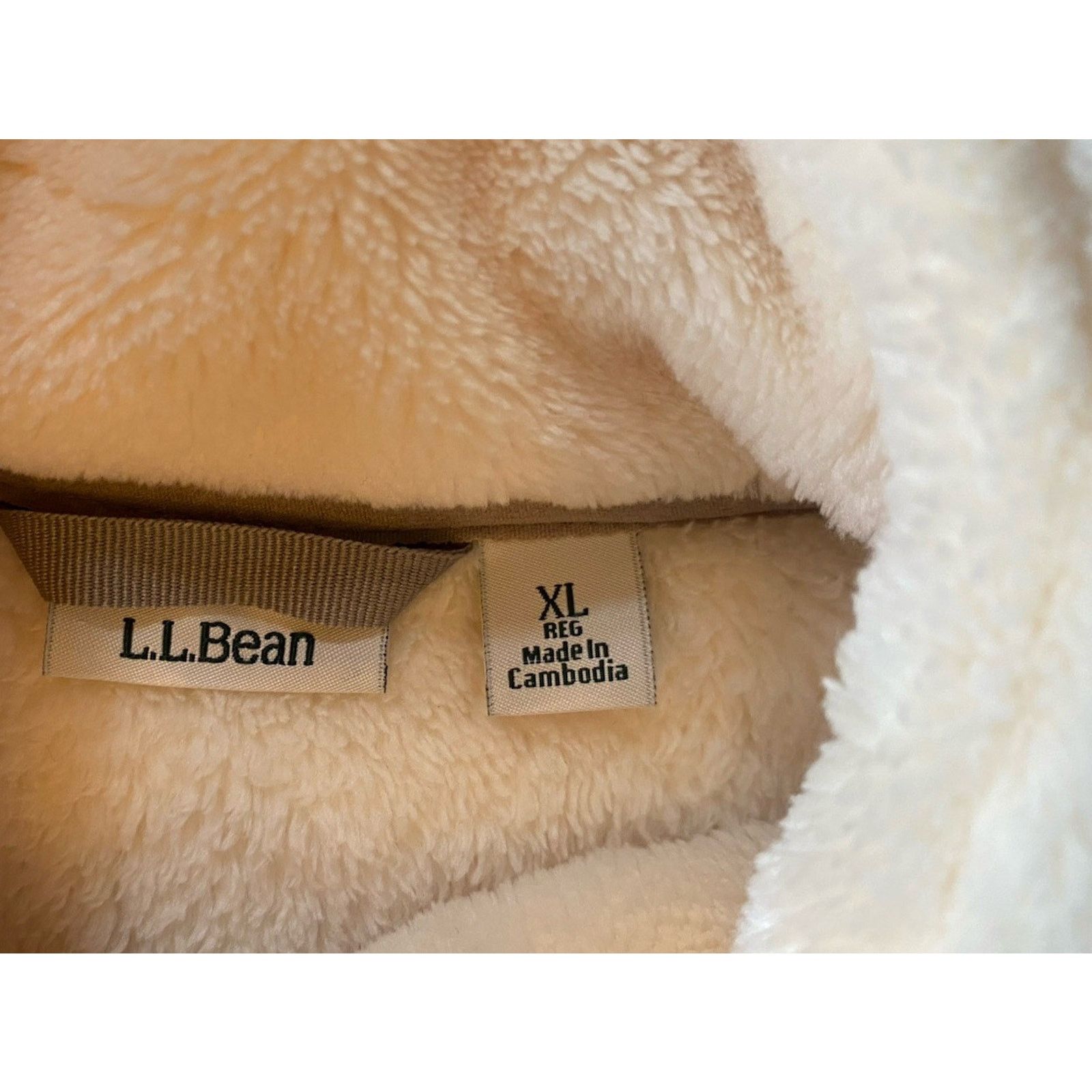L.L. Bean LL Bean Zip Vest women's hi-pile XL fleece vest in a cream Size XL / US 12-14 / IT 48-50 - 2 Thumbnail