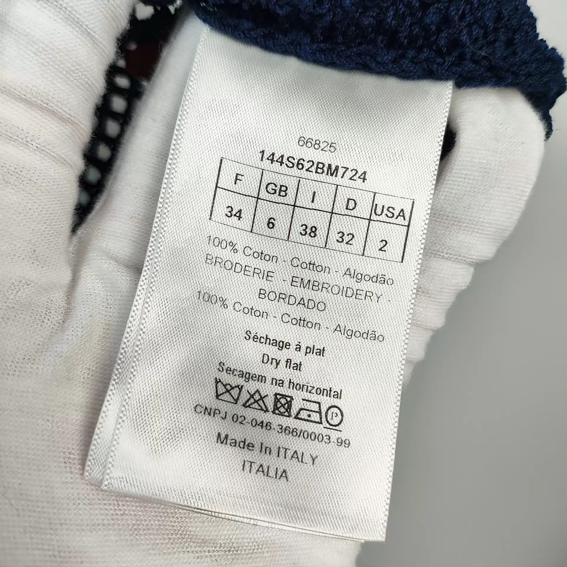 Dior Dior Knit Heart Short Sleeve Blue Lined Women's 34 Size XS / US 0-2 / IT 36-38 - 4 Thumbnail
