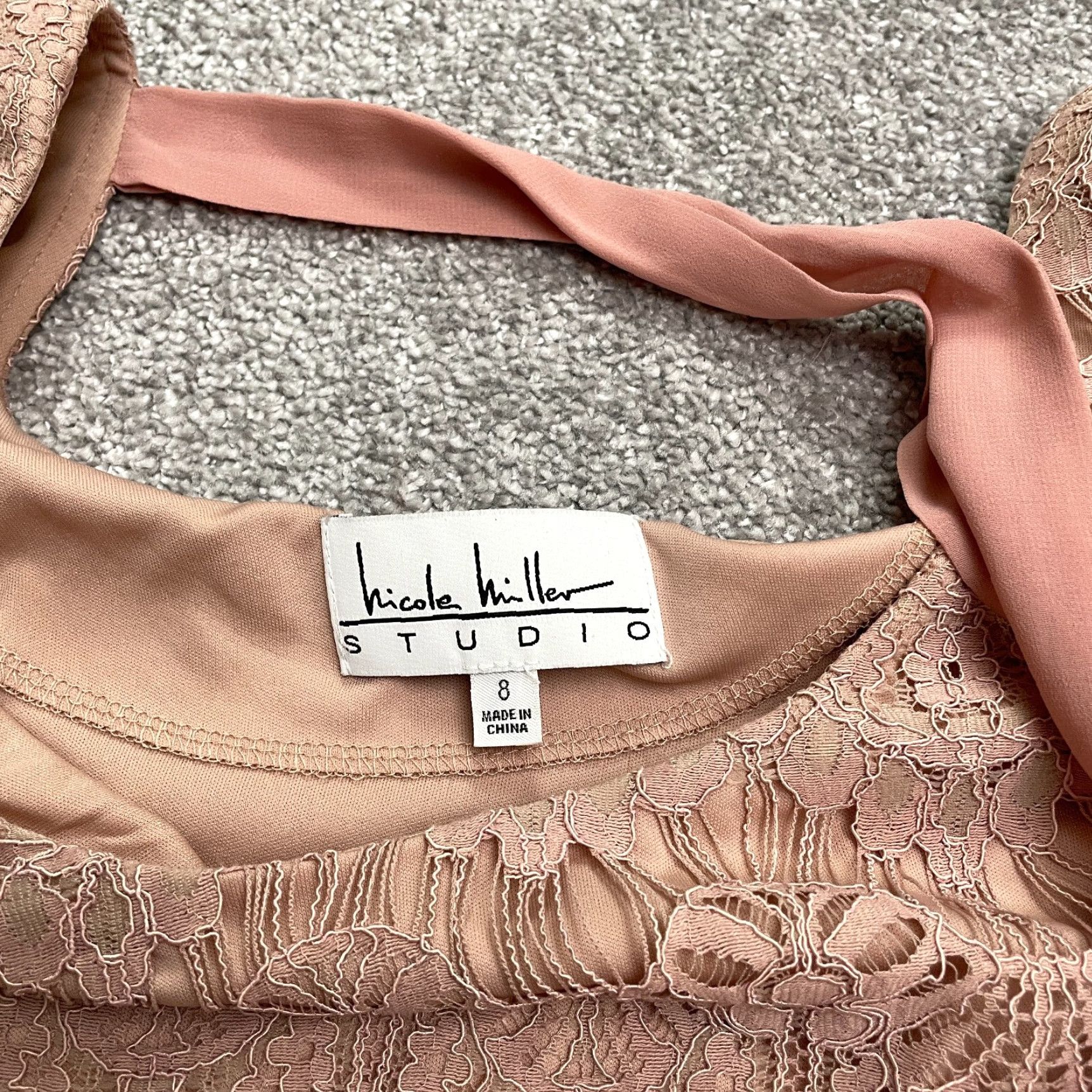Nicole Miller VINTAGE Nicole Miller Studio Lace Shift Dress Womens 8 Pink Long Sleeve Casual Office Wedding NWT Size M / US 6-8 / IT 42-44 - 5 Thumbnail