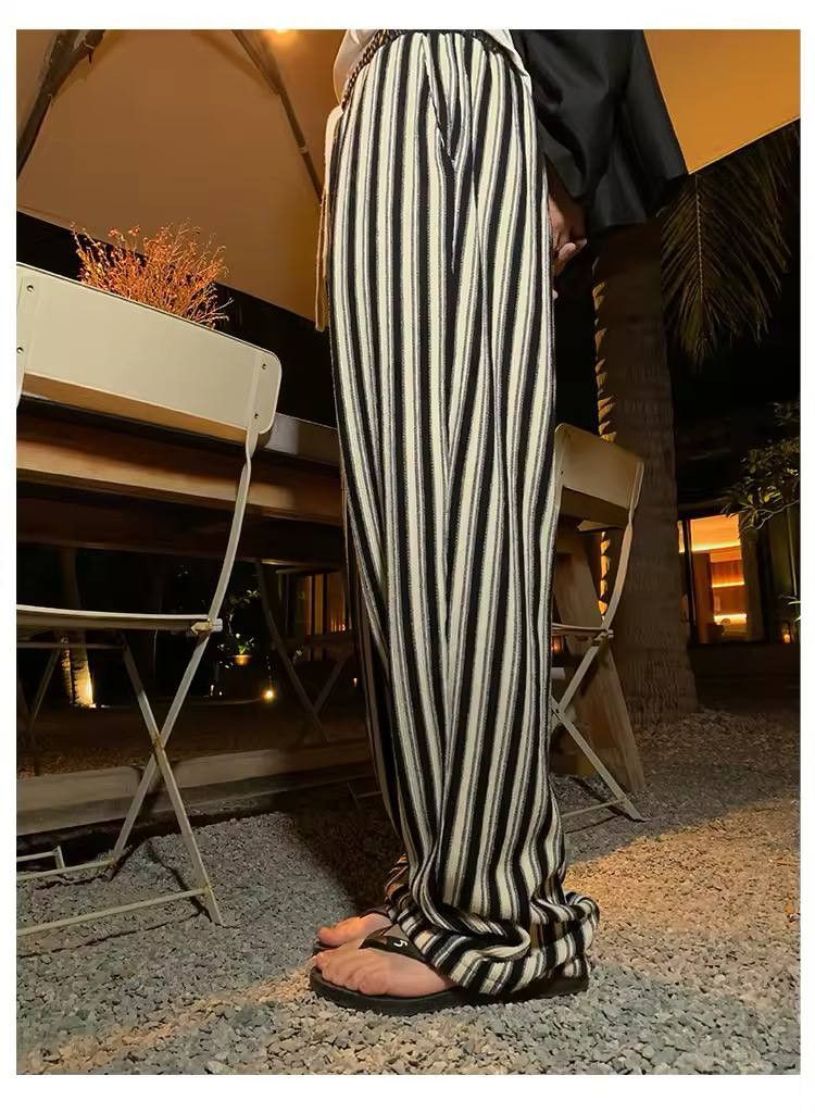 Japanese Brand × Vintage Comfortable casual pants with stripes Size US 34 / EU 50 - 8 Thumbnail
