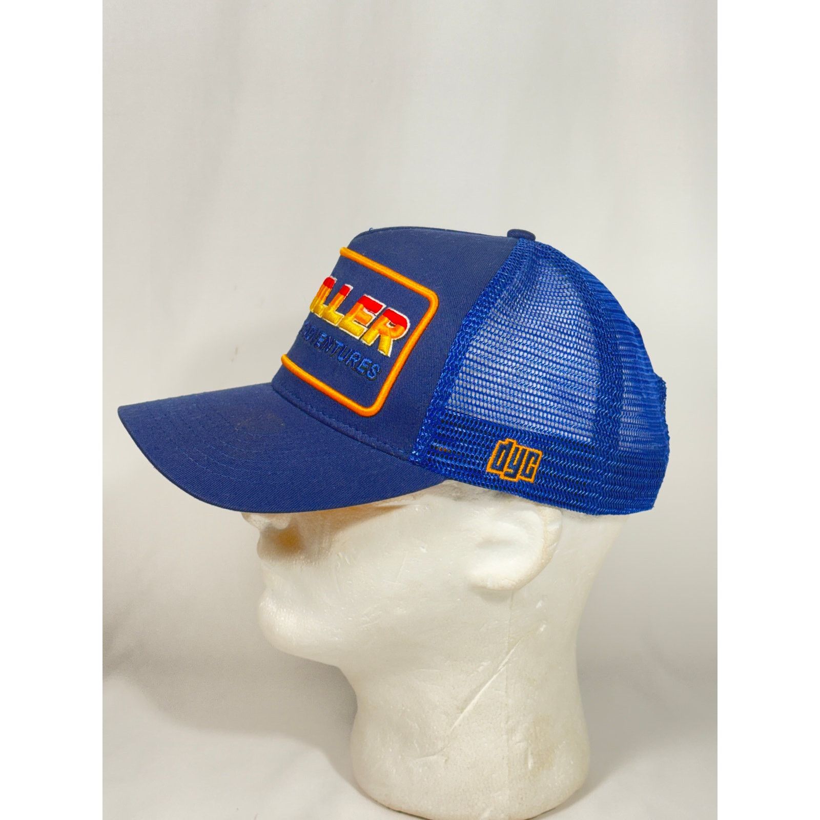 Other Vintage Style Blue/Orange Mesh Trucker Hat DYC Snapback Size ONE SIZE - 4 Thumbnail