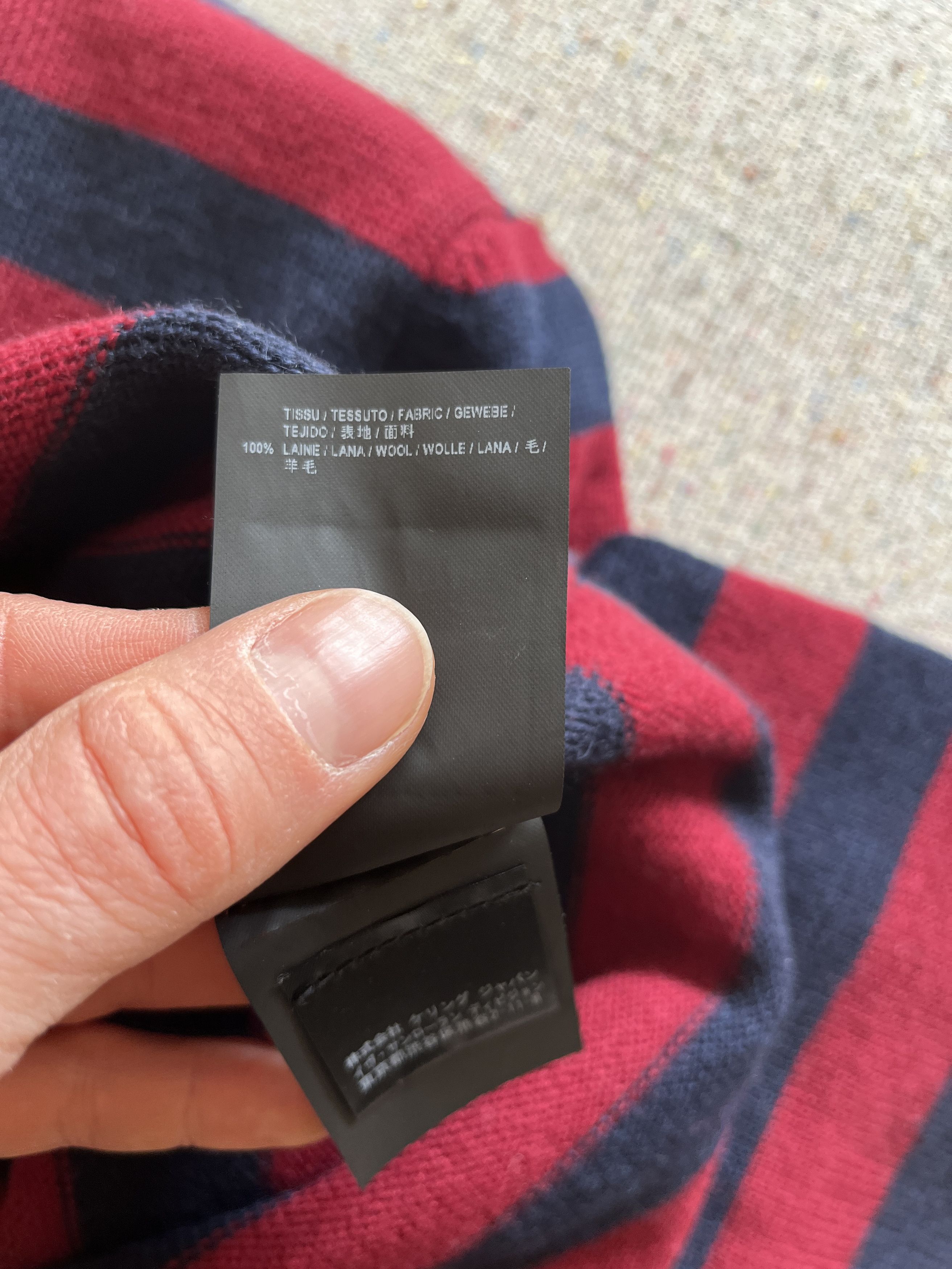 Saint Laurent Paris Saint Laurent Paris Red Navy Striped Sweater Size US M / EU 48-50 / 2 - 5 Thumbnail