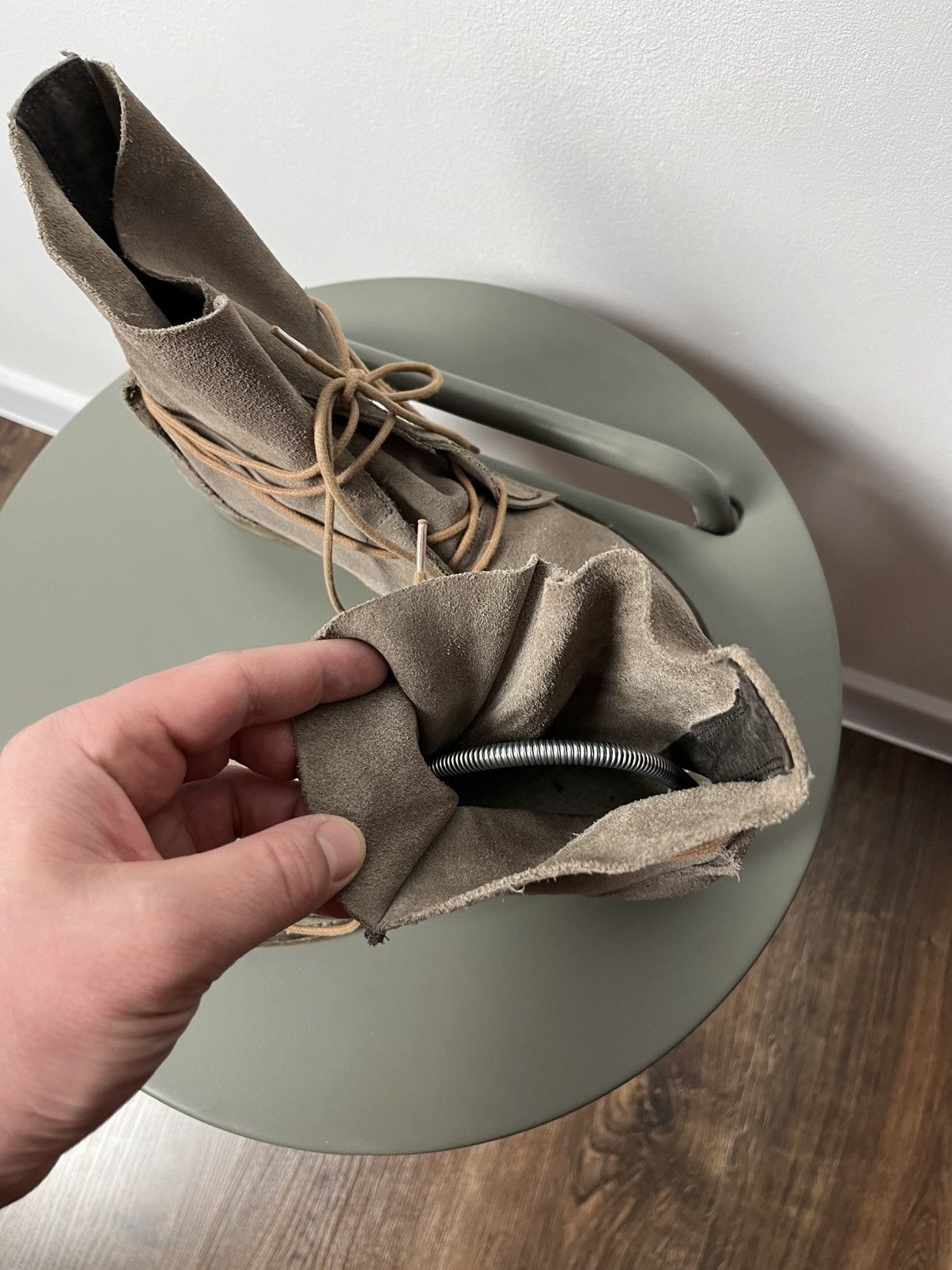 Japanese Brand × Vintage Avant-Garde Women’s Suede Ankle Boots in Minimalist Beige Size US 7 / IT 37 - 7 Thumbnail