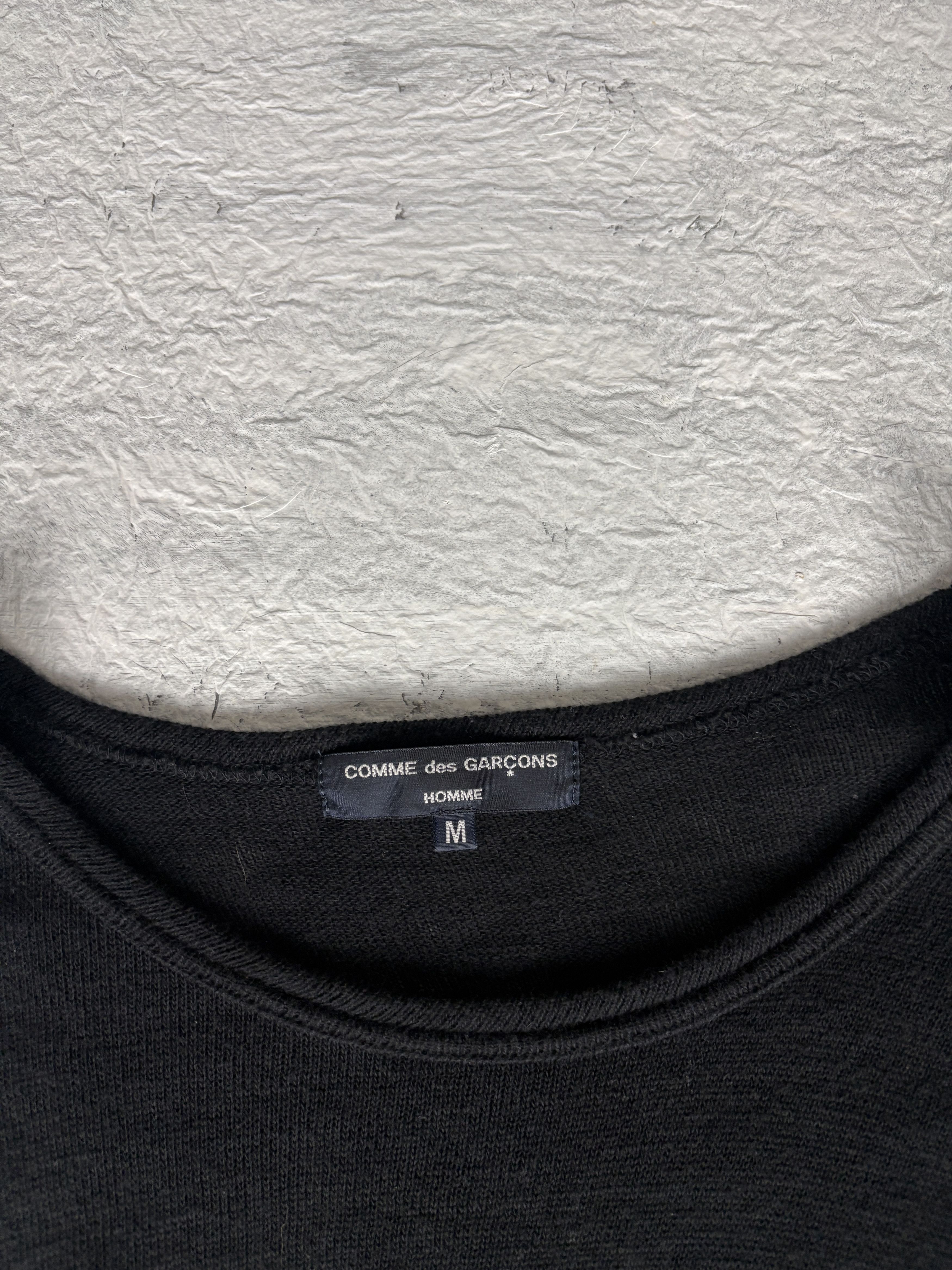Comme des Garcons Comme des Garcons Homme Lightweight Knitted Sweatshirt Black Size US M / EU 48-50 / 2 - 8 Thumbnail