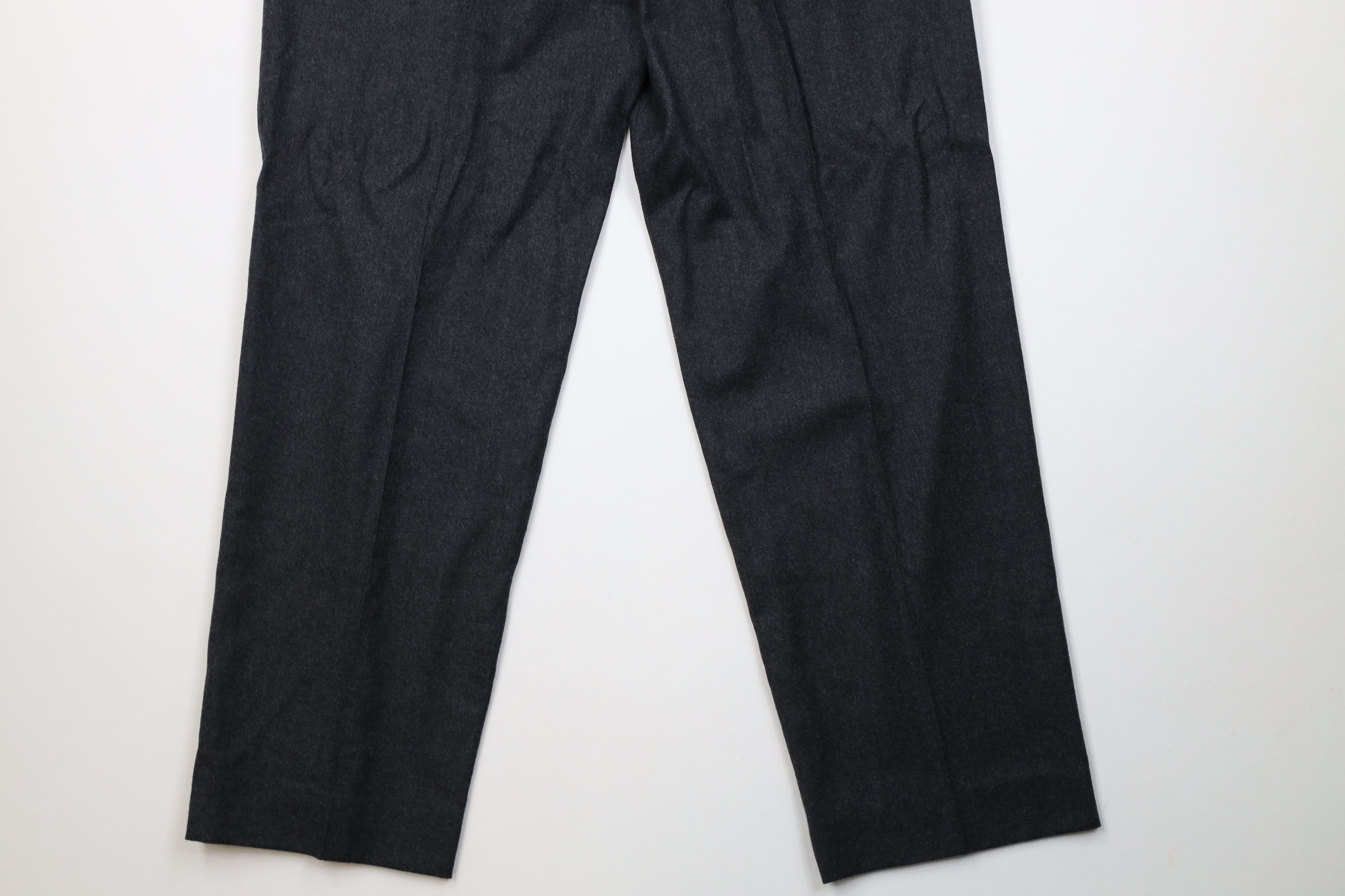 Vintage Vintage 70s Streetwear Heavy Wool Wide Leg Chino Pants Gray Size US 36 / EU 52 - 13 Thumbnail