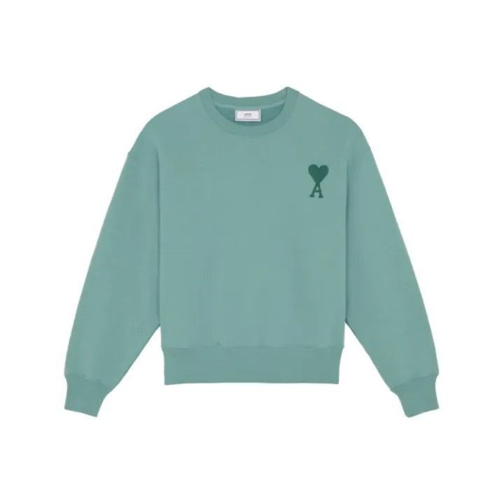 AMI AMIPARIS Casual Logo Embroidered Crewneck Sweatshirt -2507 Size US L / EU 52-54 / 3 - 1 Thumbnail