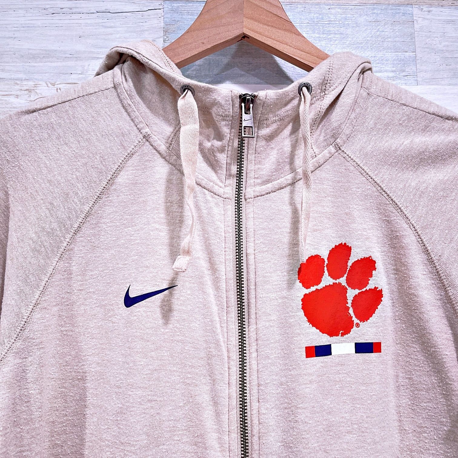 Nike Clemson Tigers Nike Full Zip Hoodie Jacket Heather Womens M Size M / US 6-8 / IT 42-44 - 2 Thumbnail