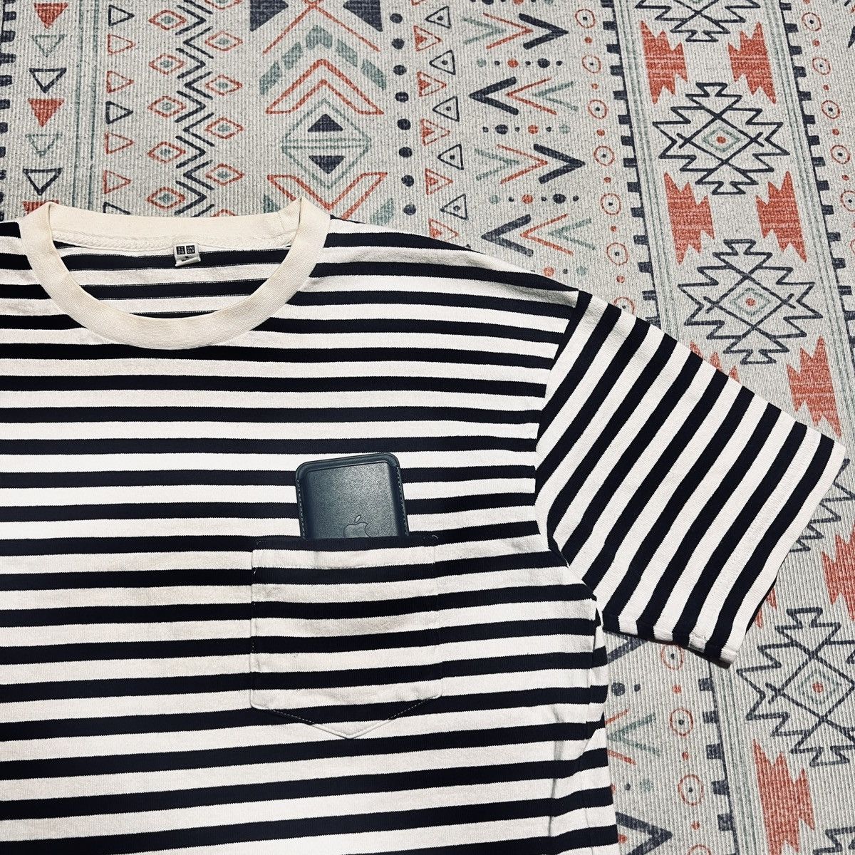 Japanese Brand × Uniqlo Uniqlo Stripe Pocket Tshirt Size US M / EU 48-50 / 2 - 4 Thumbnail