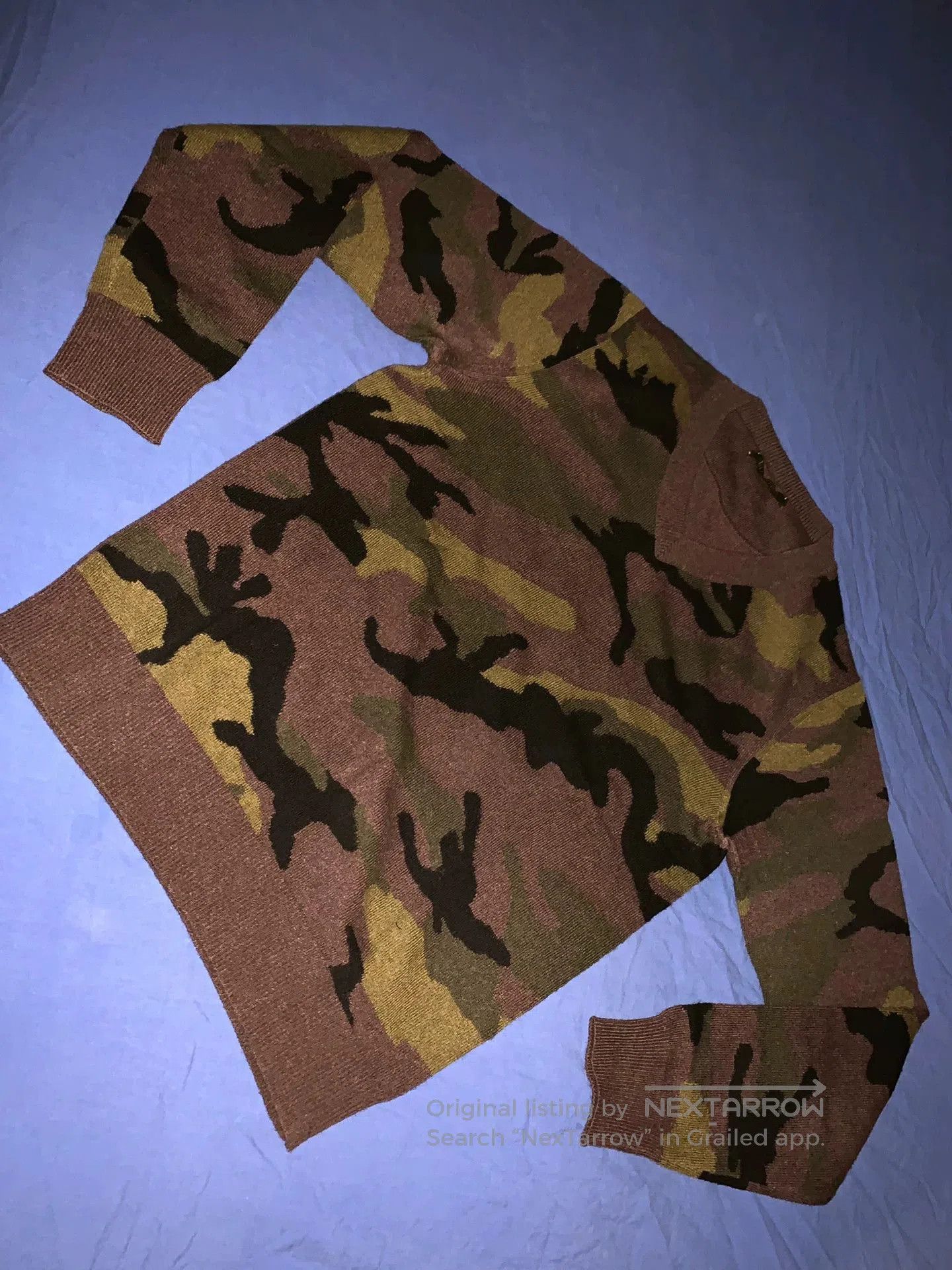 Valentino Camouflage Wool Sweater XS.