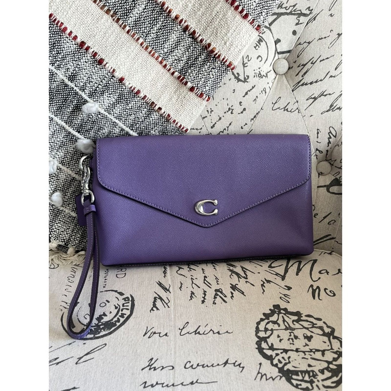 Coach 100% Coach Wyn Clutch/Wristlet in Silver/Washed Plum Size ONE SIZE - 1 Thumbnail