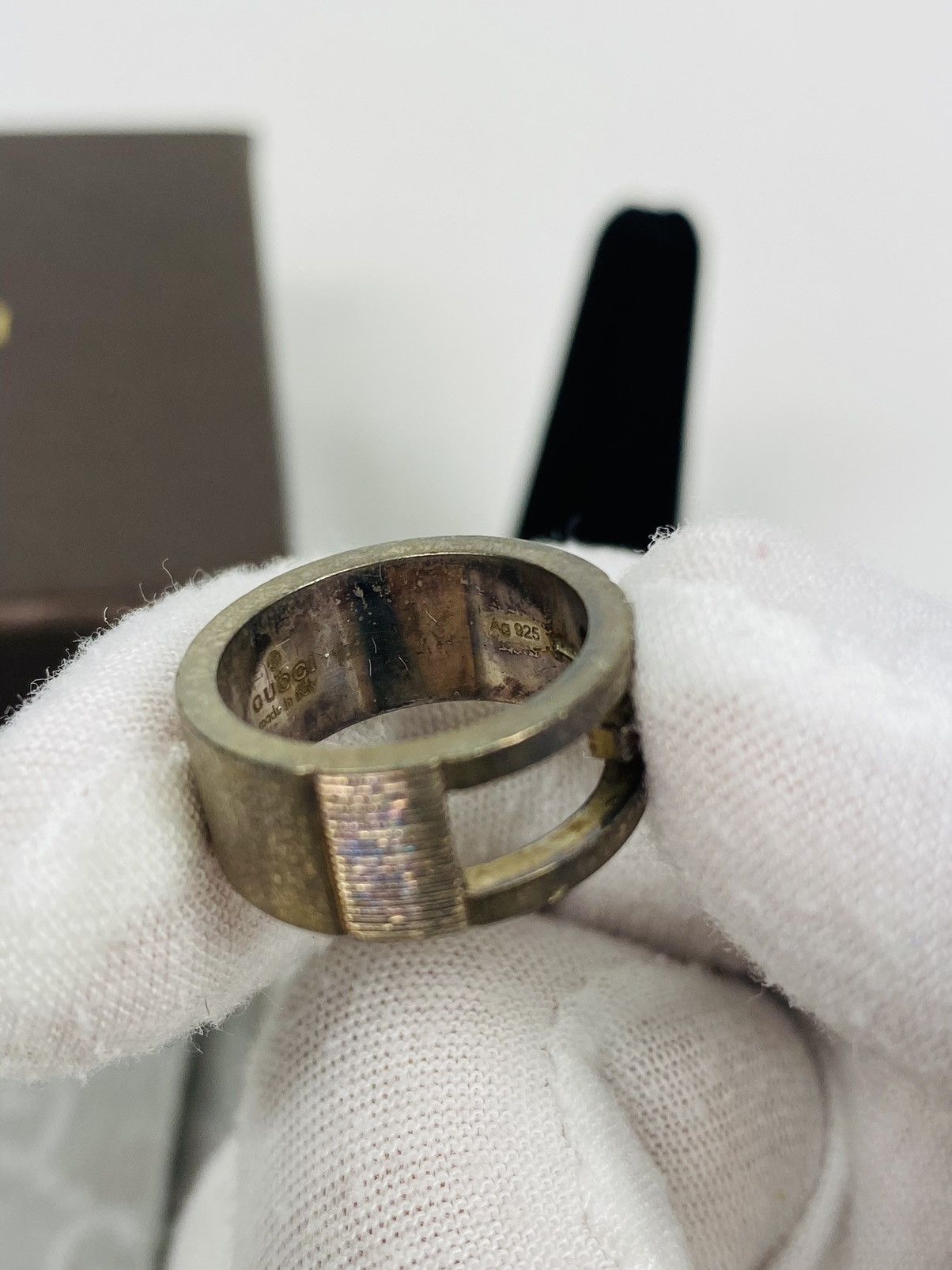 Gucci Gucci .925 Silver G Ring Size IT 8 Size ONE SIZE - 4 Thumbnail