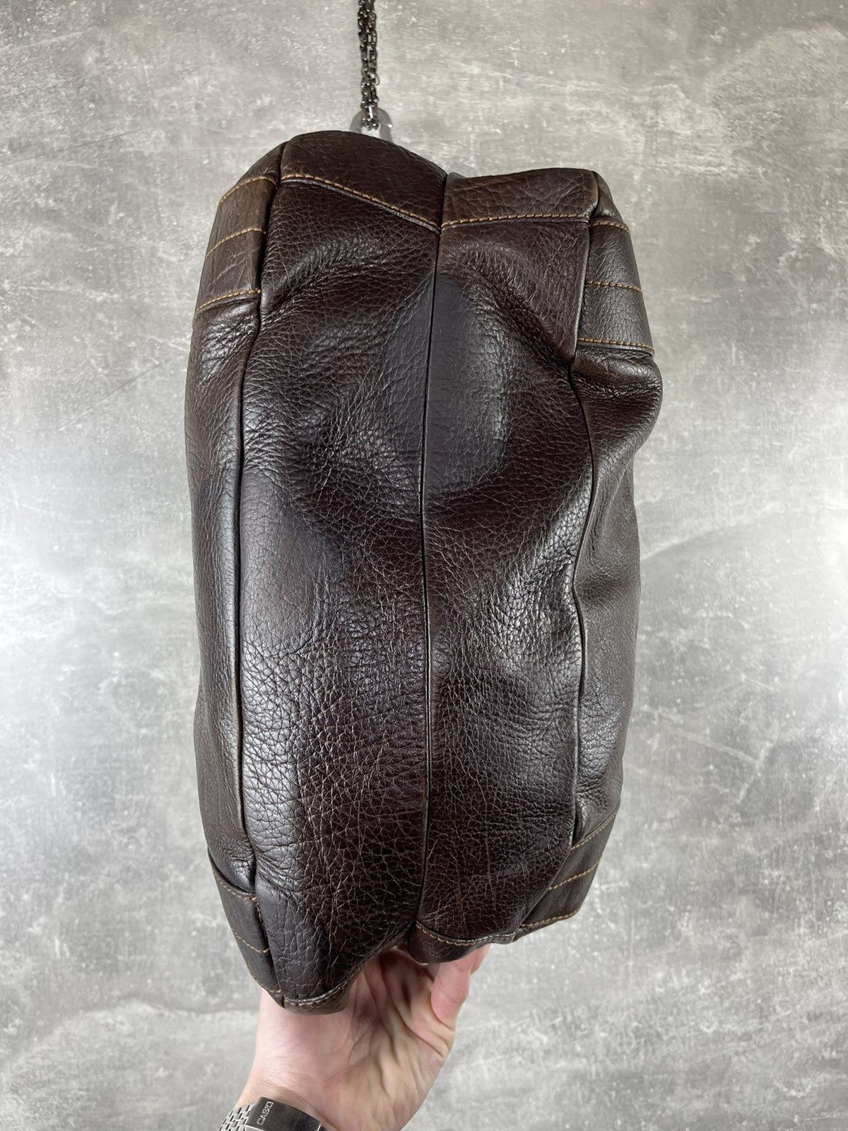 Fay Fay Carbine Avant Garde Brown Leather Tote Shoulder Bag Size ONE SIZE - 8 Thumbnail