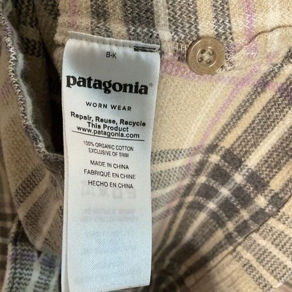 Patagonia Patagonia Tan Flannel Outdoor Fjord ButtonUp Women Shirt 14 Size XL / US 12-14 / IT 48-50 - 3 Thumbnail