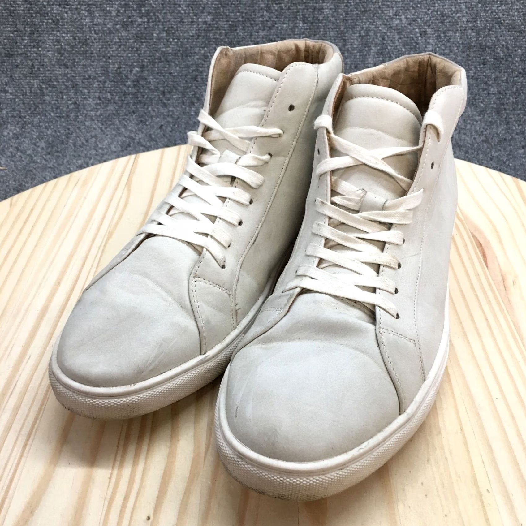 Kenneth Cole Unlisted Kenneth Cole Sneaker Mens 12 Gray Stand Mid Lace Up Casual Leather Shirt? Size US 12 / EU 45 - 4 Thumbnail