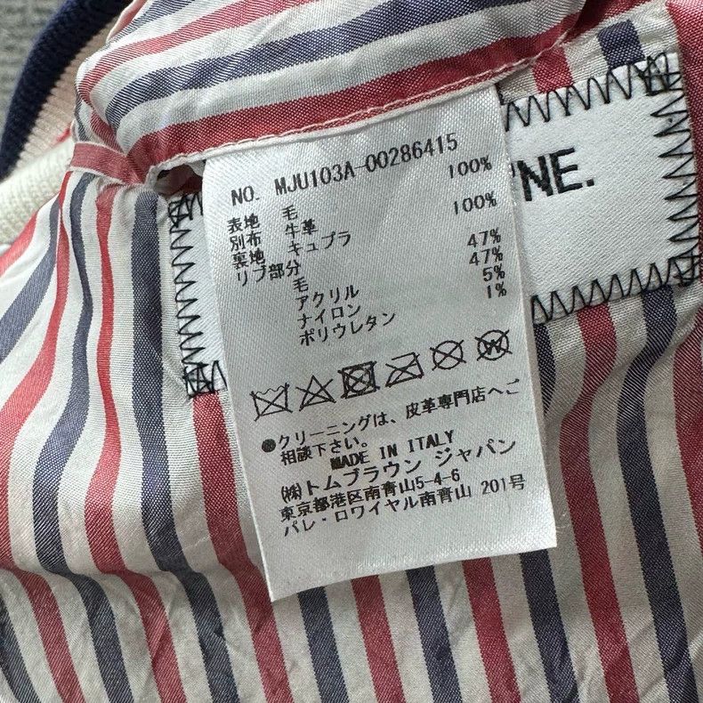 Thom Browne Thom Browne size1 Leather patch gold button baseball jacket Size US S / EU 44-46 / 1 - 4 Thumbnail