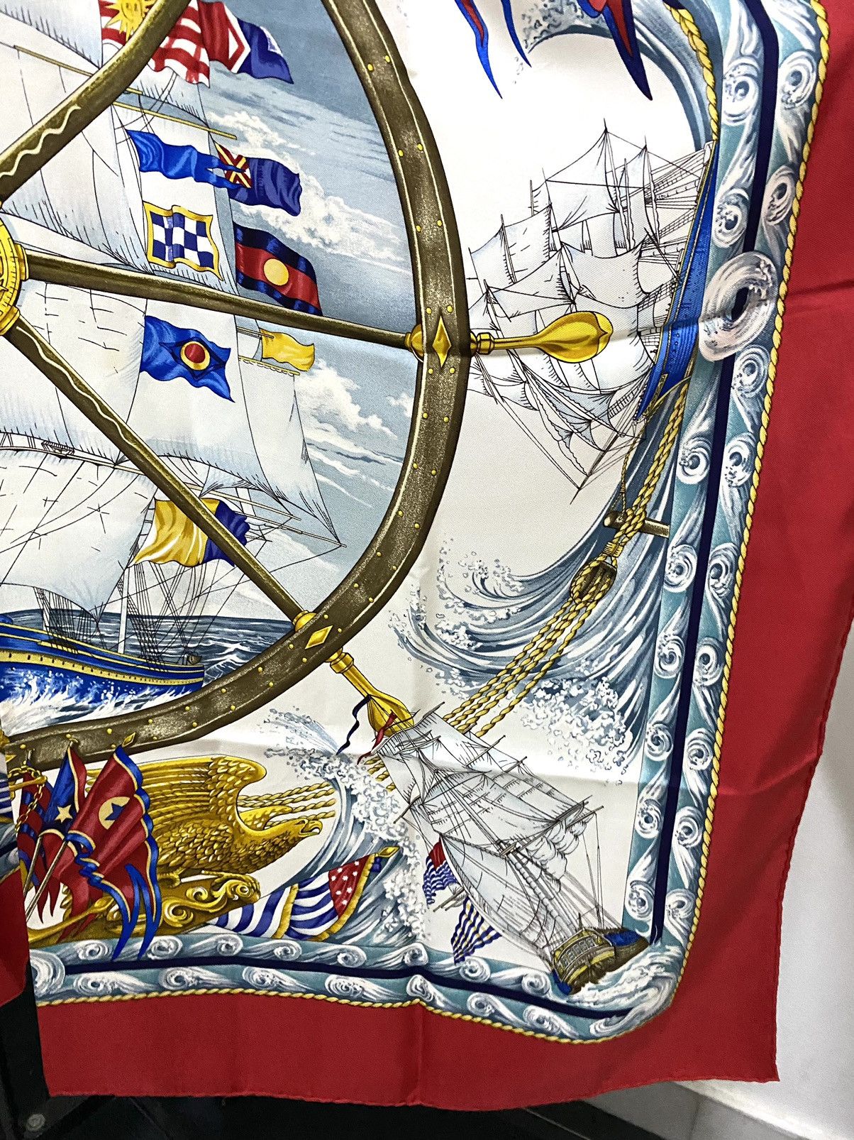 Hermes Hermès "Vive Le Vent" silk scarf by Laurence Bourthoumieu Size ONE SIZE - 9 Thumbnail
