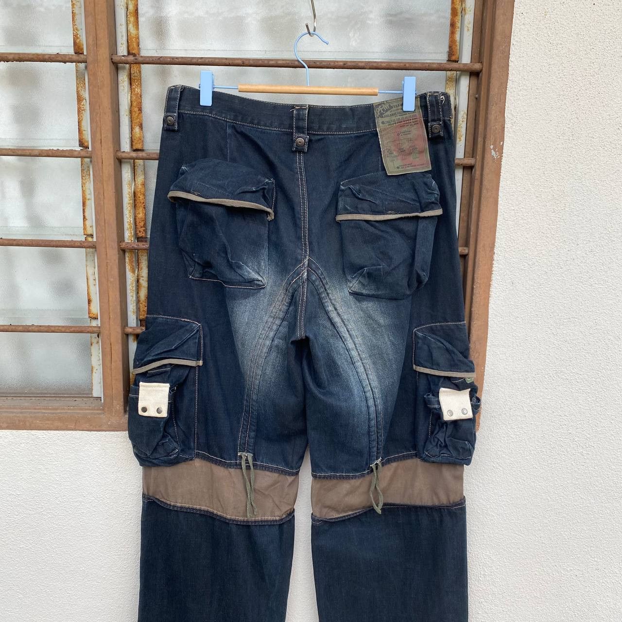 PPFM Rare Archival PPFM "Yellow Riot" Paratrooper Cargo Denim Size US 35 - 8 Thumbnail