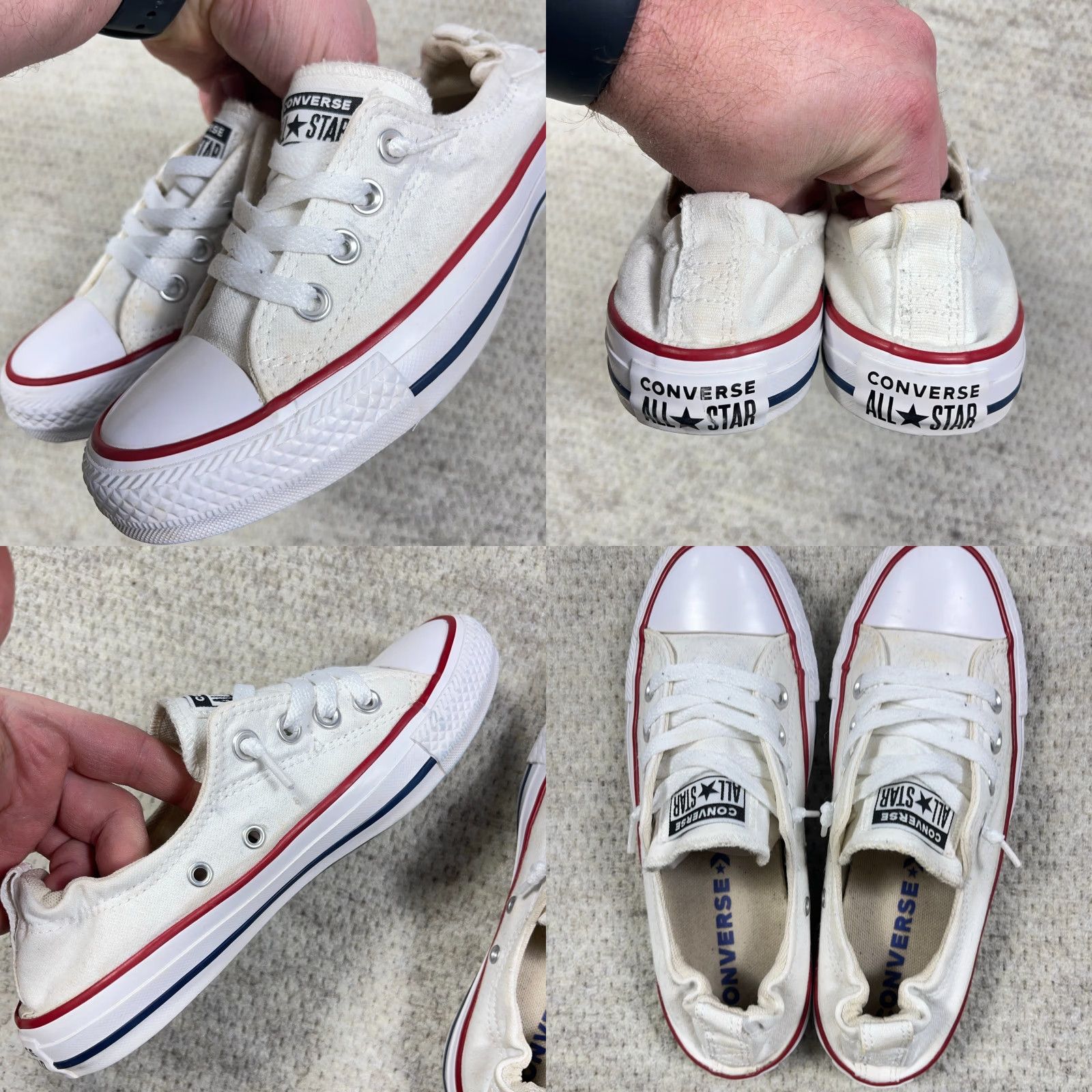 Converse Converse Chuck Taylor All Star Shoreline Slip On Women 7 White Sneaker Casual Canvas Stars Logo Comfort Low Top Size US 7 / IT 37 - 8 Thumbnail