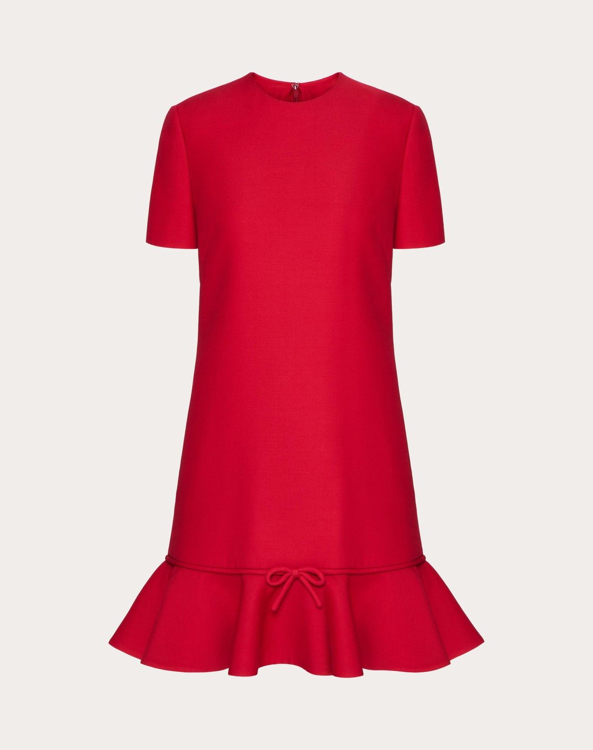 Valentino o1s1wg110525 Crepe Couture Short Dress in Red Size M / US 6-8 / IT 42-44 - 1 Thumbnail