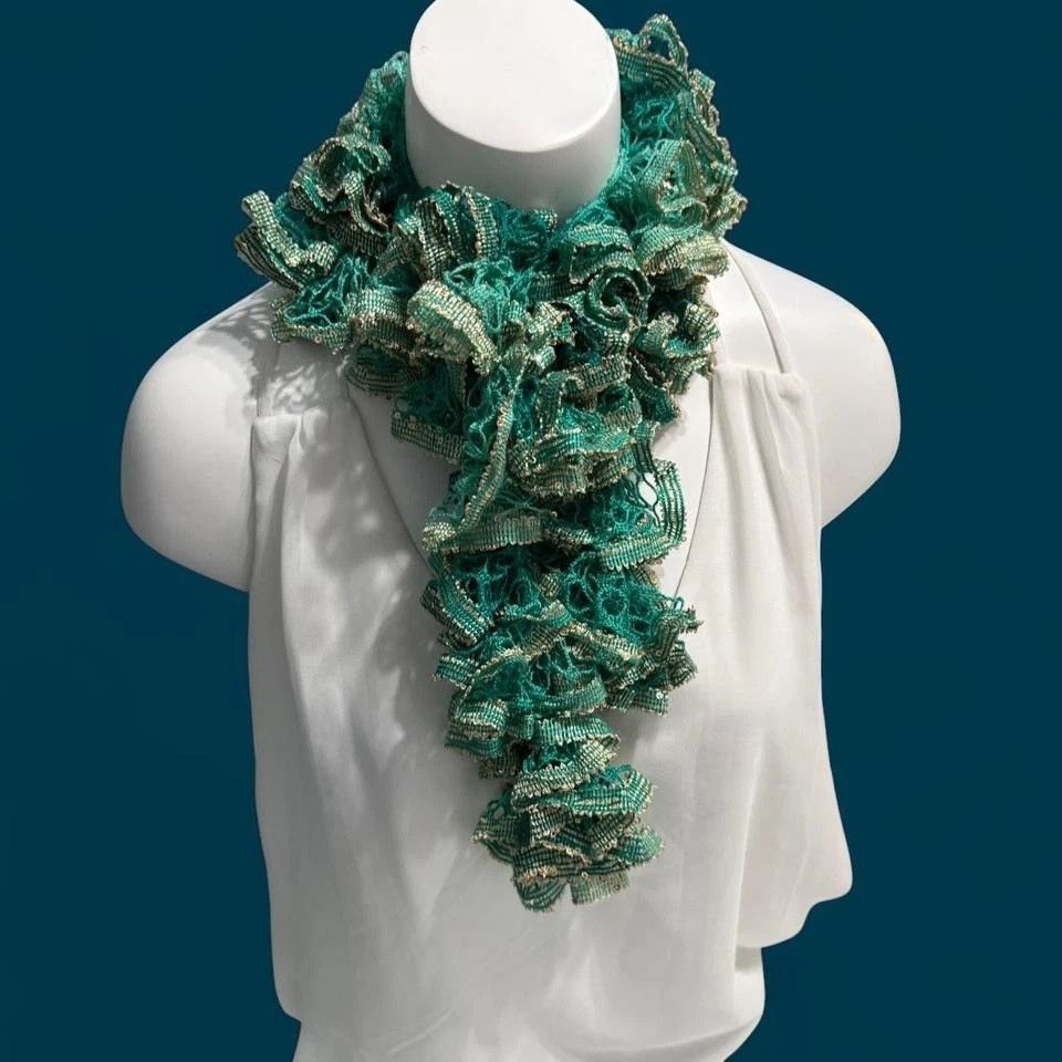 Other Handmade Ruffle Lace Scarf Soft, Lightweight & Flouncy Size ONE SIZE - 1 Thumbnail