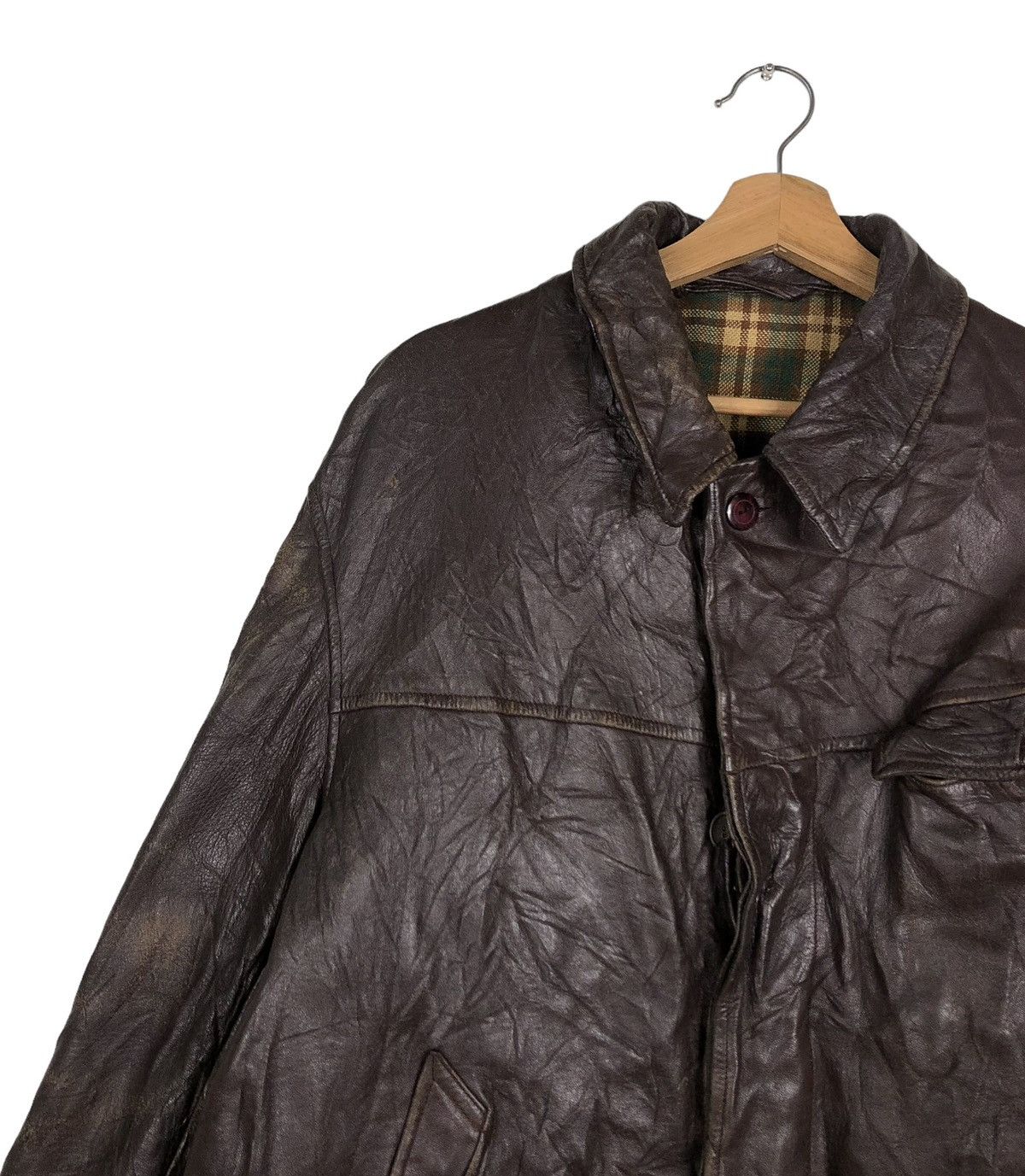 Japanese Brand 🔥VINTAGE GENUINE BIKER LEATHER JACKET MIC CUIR ST LAURENT Size US M / EU 48-50 / 2 - 7 Thumbnail