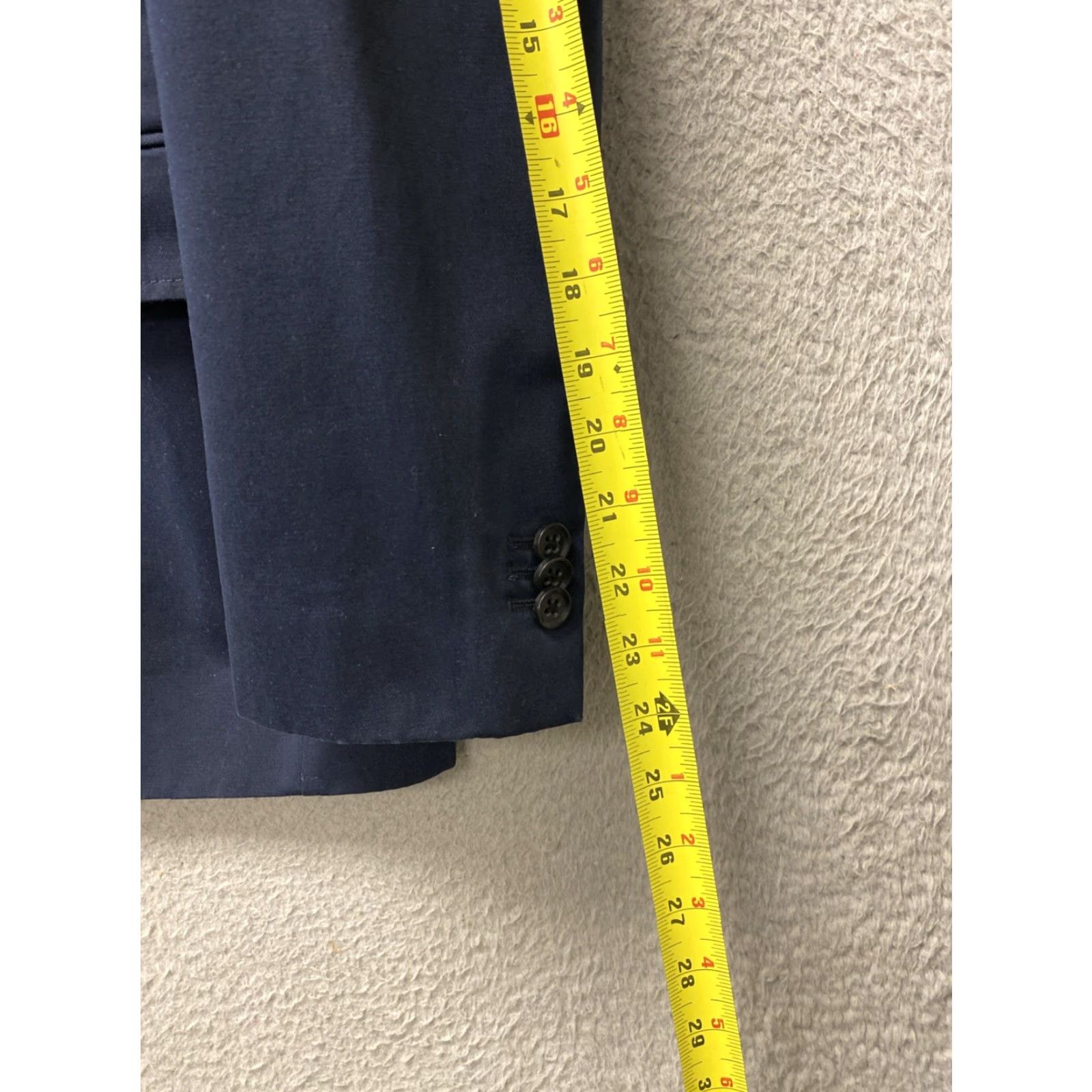 Banana Republic Banana Republic Blazer Mens 38S Slim Fit Cotton Blend Navy Blue Sport Coat Regular Notch Lapel 2-Button Front Inner Pockets Single-Breastedدام Size 38R - 6 Thumbnail