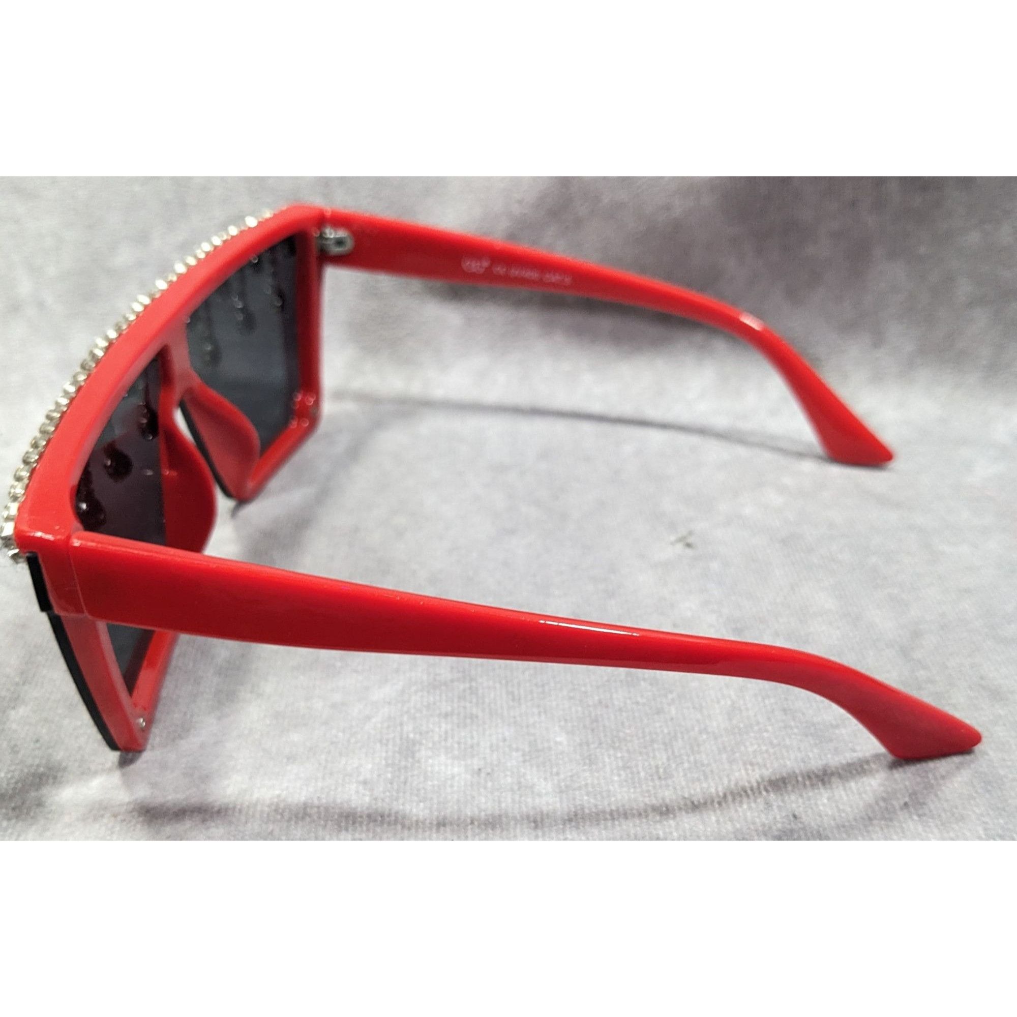 Other OG Party Rock Rhinestone Drop Red Square Sunglasses Size ONE SIZE - 4 Thumbnail