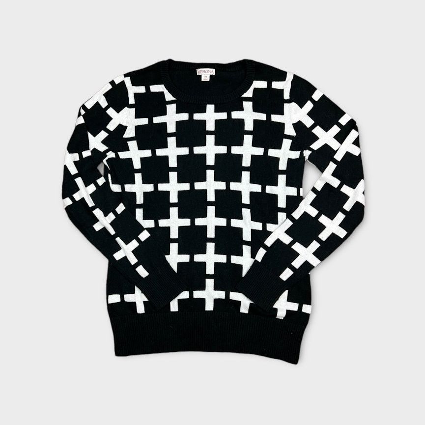 Merona Merona | Cross Print Pullover Sweater | Large Size L / US 10 / IT 46 - 12 Thumbnail