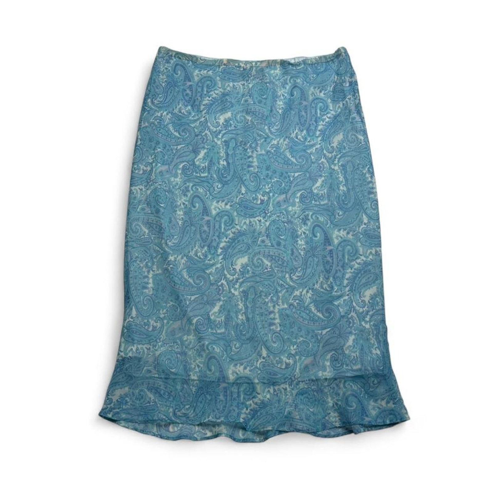 Other Blue paisley maxi skirt with a flowy, boho size large (10) Size 32" / US 10 / IT 46 - 3 Thumbnail