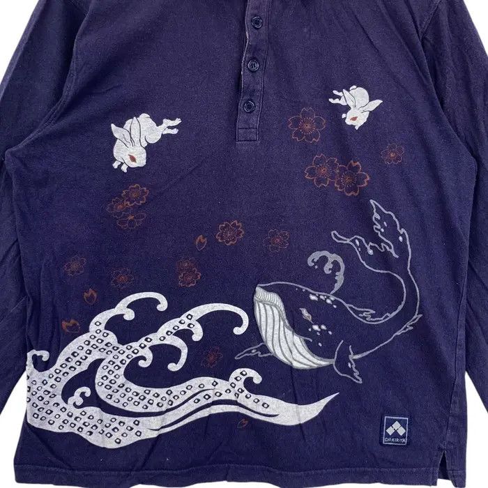 Vintage Vintage JAPAN TRADITIONAL CHIKIRIYA Rabbit Polo Tee Shirt Size US XL / EU 56 / 4 - 3 Thumbnail