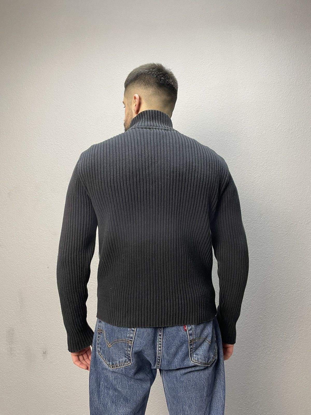 Vintage Diesel Style striped Sweater Faded Efect y2k