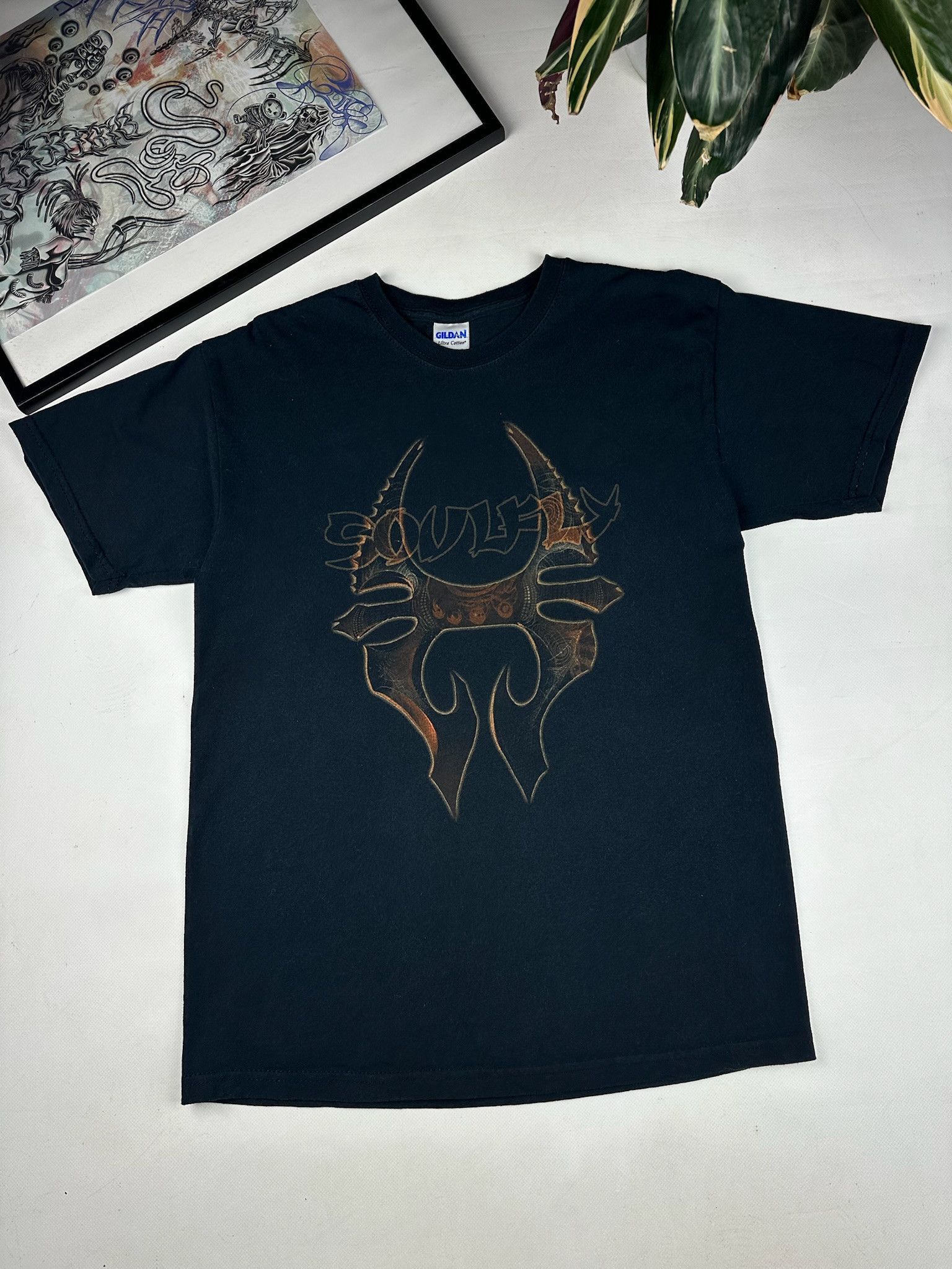 Band Tees Vintage 90s Soufly Tribal Logo Black Tee Size US M / EU 48-50 / 2 - 1 Thumbnail