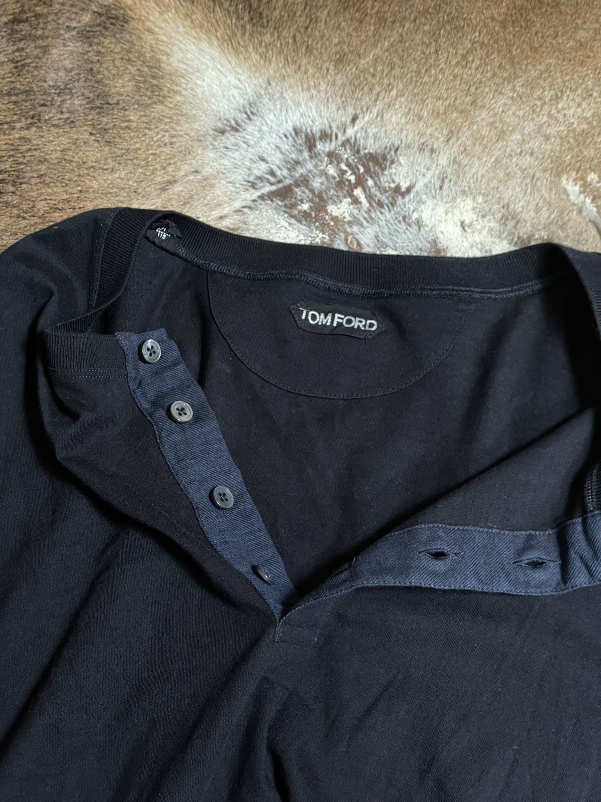 Tom Ford Tom ford Henley shirt Size US XXL / EU 58 / 5 - 7 Thumbnail