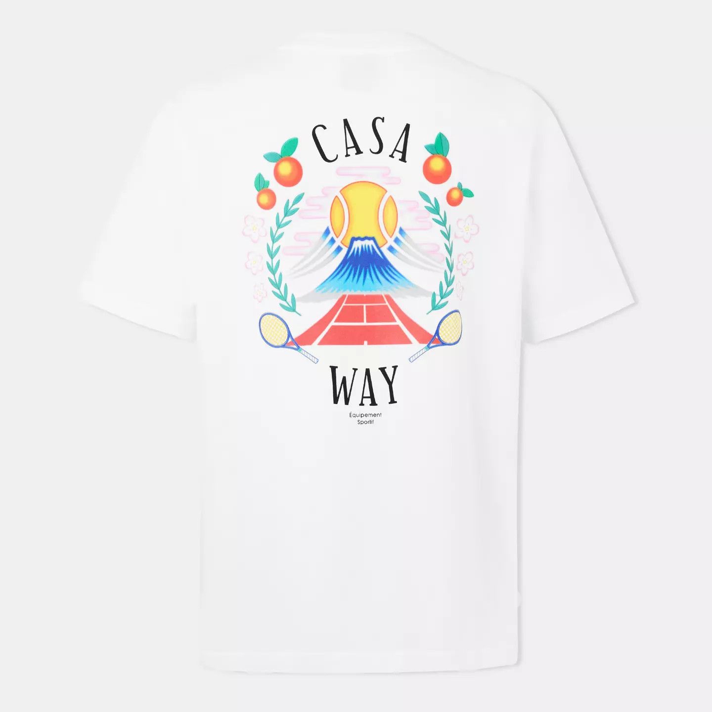 Casablanca o1g2r1mq0426 Way Mountain T-Shirt in White Size US XL / EU 56 / 4 - 2 Thumbnail