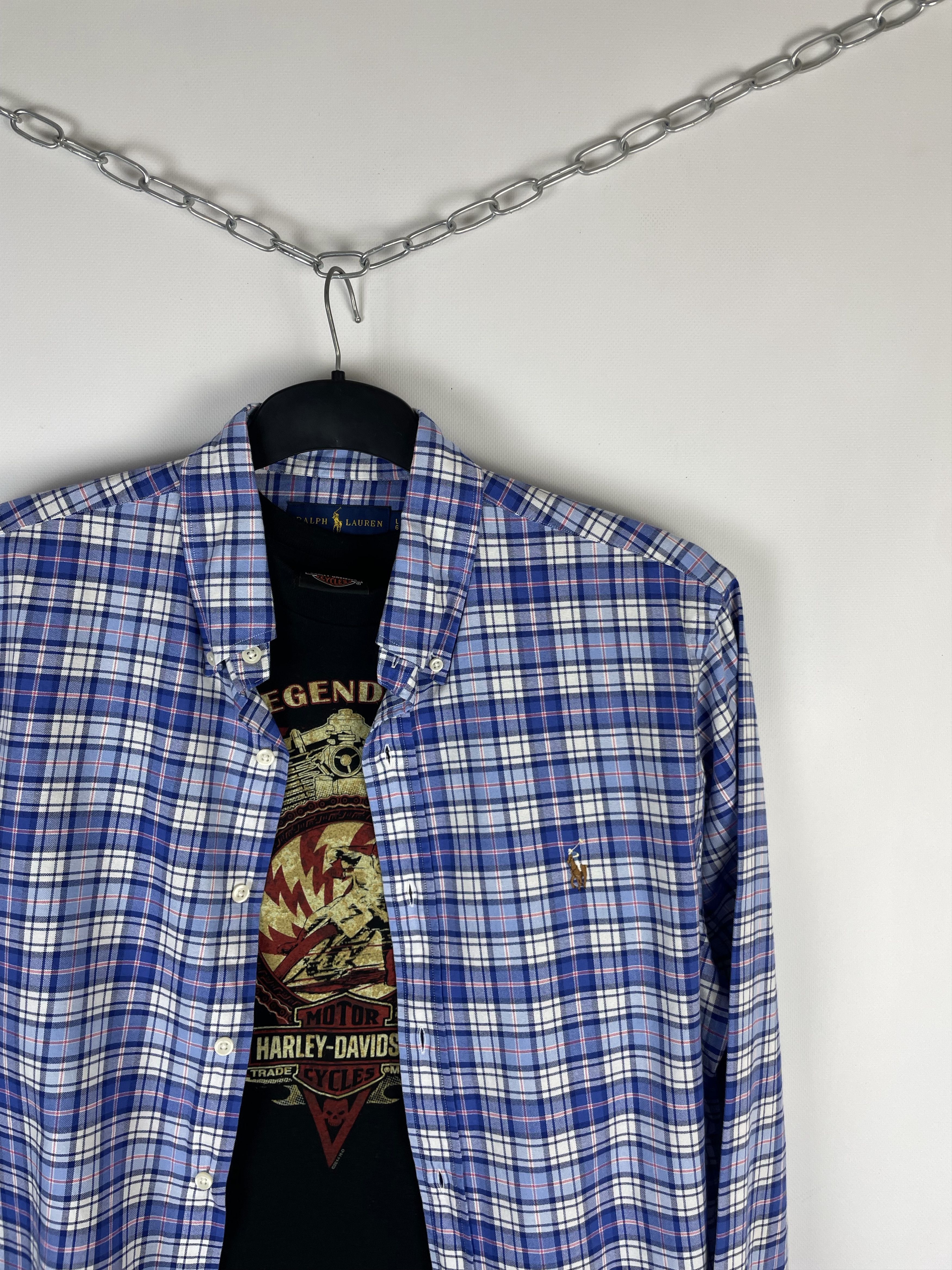 Flannel Flannel Polo Ralph Lauren Vintage Mens Shirt Size US L / EU 52-54 / 3 - 3 Thumbnail
