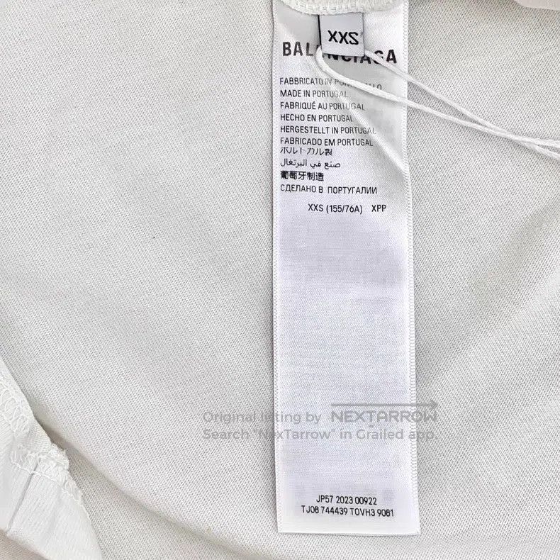 Balenciaga Balenciaga White letter heart print cotton crew neck short Size US XXS / EU 40 - 8 Thumbnail