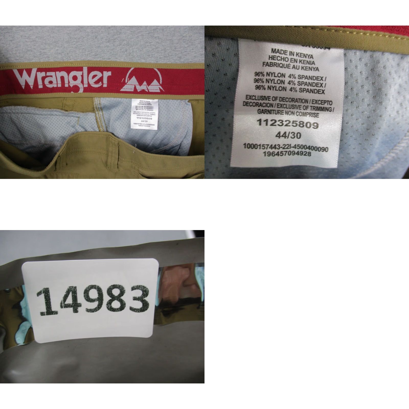 Wrangler Wrangler Performance Pants 44x30 Mens Beige Stretch Cargo Pants 44 Beige Wrangler Outdoor Series Size US 44 / EU 60 - 8 Thumbnail