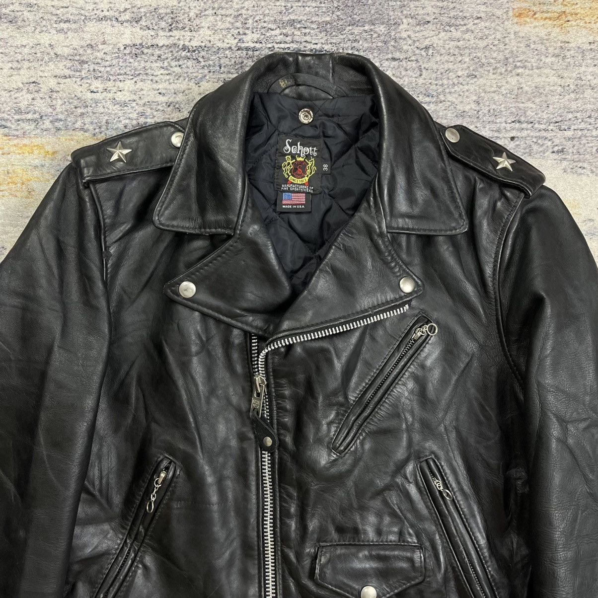 Schott Vintage Schott 613US One Star double riders leather jacket Size US M / EU 48-50 / 2 - 4 Thumbnail