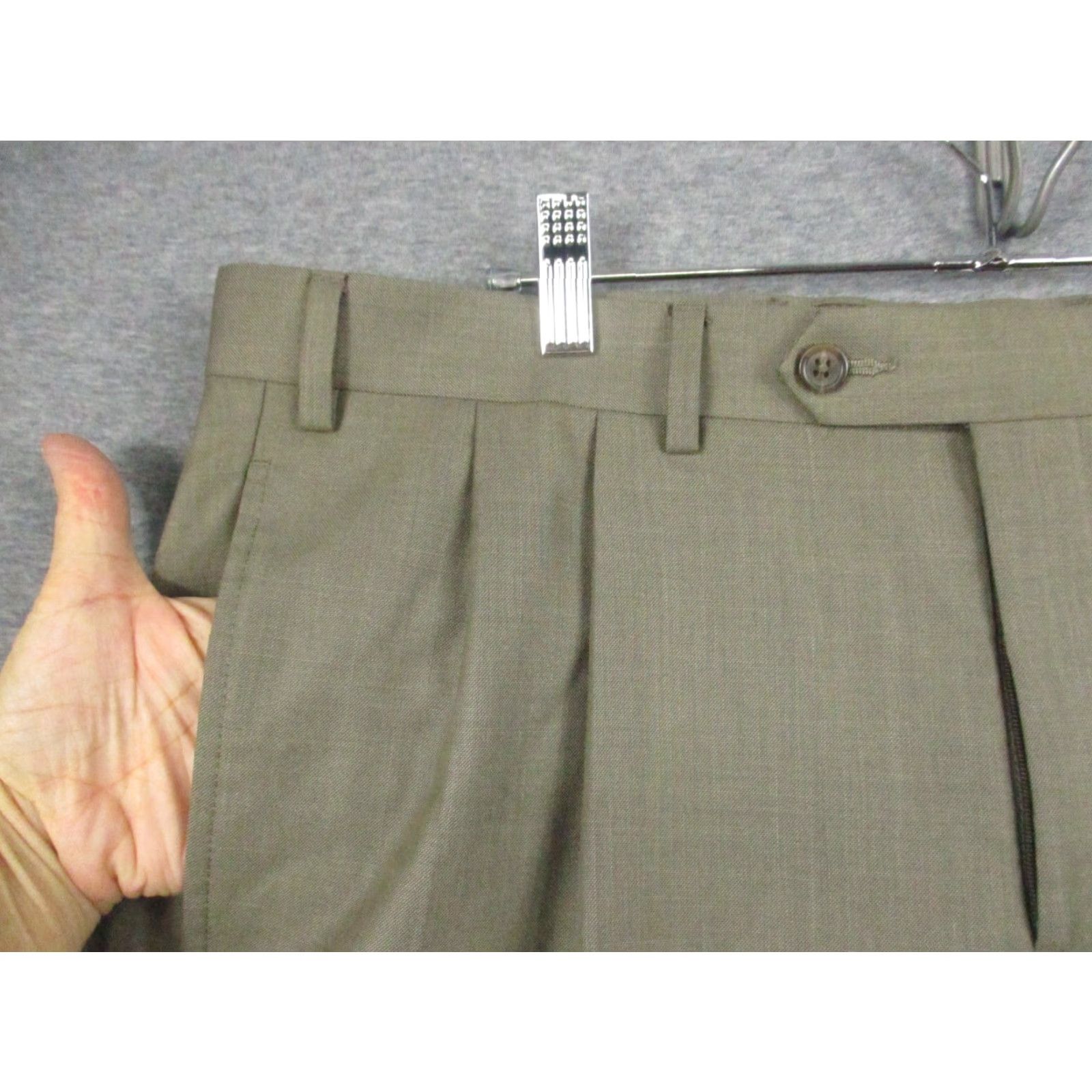 Ralph Lauren Lauren Ralph Lauren Dress Pants 36x30 Beige Polyester Pleated Dress Pants Mens Regular Beige Pants Size US 36 / EU 52 - 2 Thumbnail