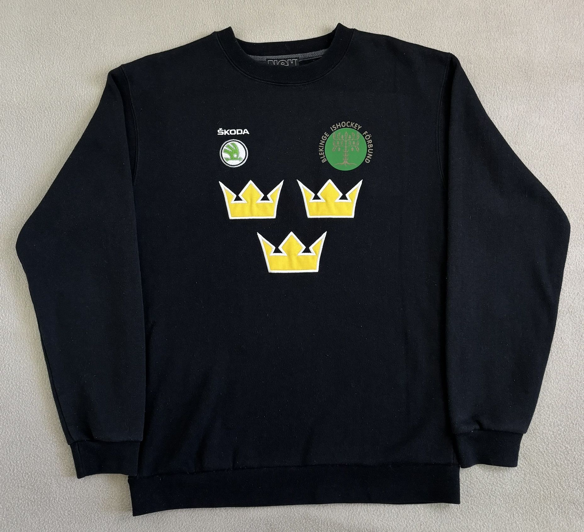 Vintage Blekinge IshockeyForbund Skoda NEH Hockey Sweatshirt medium Size US M / EU 48-50 / 2 - 5 Thumbnail