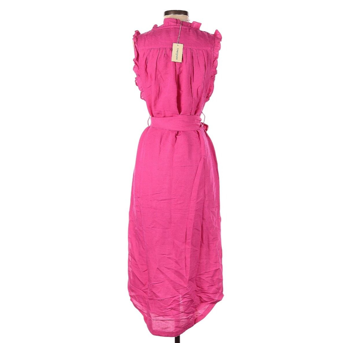 Designer NWT Sundance Catalog Antoniette Linen Dress Pink XS MSRP$148 Size XS / US 0-2 / IT 36-38 - 4 Thumbnail